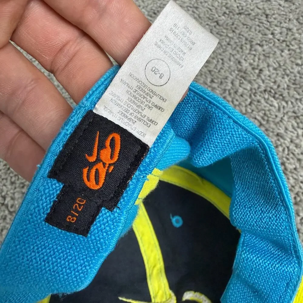 Nike 6.0 Hat Boys 8-20 Blue Yellow Swoosh Fitted Baseball Cap Casual Youth
